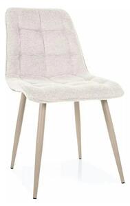 Scaun CHIC, bej deschis - Brego 22, stofa clasica/metal, 50x58x88 cm