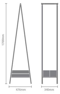 Suport pentru haine alb din oțel Linn – Brabantia