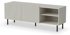 Comoda TV PAXOS RTV-1, casmir/negru, PAL laminat/otel, 150x40x54 cm