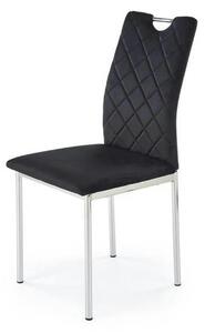 Scaun K578, negru - HLR 66/argintiu, stofa catifelata/otel, 43x53x93 c