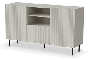 Comoda PAXOS KM-1, casmir/negru, PAL laminat/otel, 150x40x84 cm