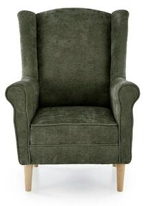 Fotoliu HERMES, stofa verde olive - Markos 14/12, 80x80x110 cm