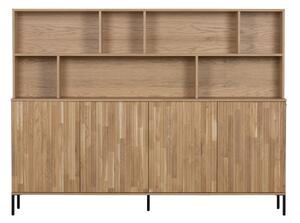 Bibliotecă din lemn de stejar 200x150 cm Gravure – WOOOD