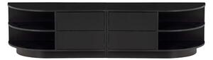 Comodă TV modulară neagră din lemn masiv de pin 156x40 cm Finca – WOOOD
