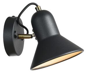 Aplica de perete cu spot ASTAMA 1xE27/40W/230V, negru/alamă