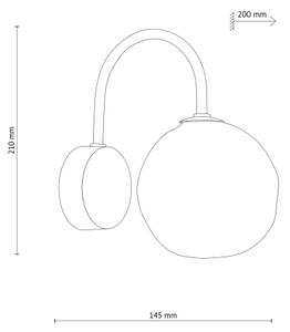 Brilagi - Lampă de perete VULCANO 1xG9/8W/230V aurie/bej fumuriu