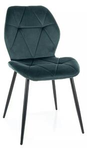 Scaun RICK, verde inchis - Bluvel 78, stofa catifelata/metal, 48x41x86