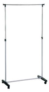 Suport pentru haine argintiu telescopic/cu roți din metal – Premier Housewares