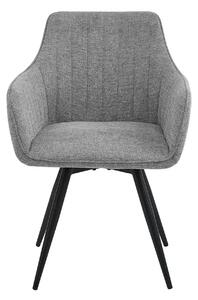 Scaun BALLO, gri/negru, stofa clasica/metal, 56x58x84 cm