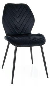 Scaun MIKE, negru - Bluvel 19/negru, stofa catifelata/metal, 48x56x86