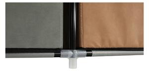 KONDELA Comodă cu sertare din material textil, negru/maro/gri, CAMILO TYP 1