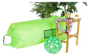 KONDELA Geantă scaun gonflabilă / geanta leneşă, verde, LEBAG