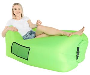 KONDELA Geantă scaun gonflabilă / geanta leneşă, verde, LEBAG