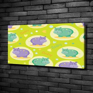 Tablou pe pânză canvas hipopotamii