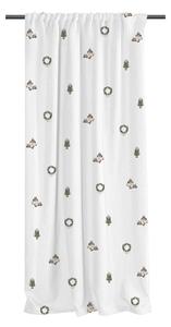 Draperie albă din bumbac satinat 110x250 cm Festive Car – Butter Kings