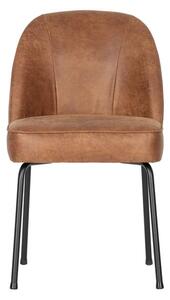 Scaune de dining maro coniac din piele 2 buc. Vogue – BePureHome