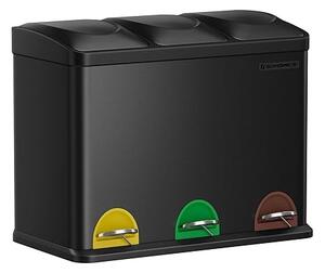 Cos de gunoi reciclabile Negru Songmics 60.5x40.5x48.5 cm