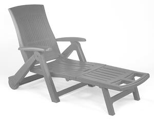 Șezlong de grădină ZIRCONE, 72×195×101 cm, antracit I.P.A.E-Progarden