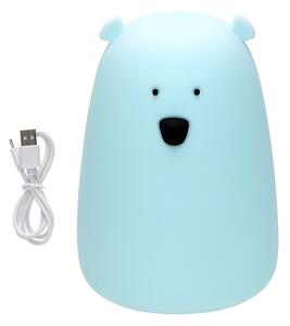 Lampă LED RGB pentru copii BEAR, tactilă, 0,8W, 5V, albastru