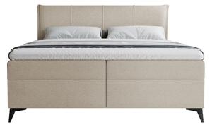 Pat boxspring ViterDublu, Boxspring, Crem, 160x200, Tapiterie, Somiera patSomiera pat, 18x21x11cm