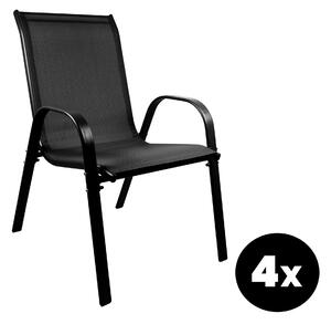 Aga 4x Scaune de grădină MR4400BC-4 Negru