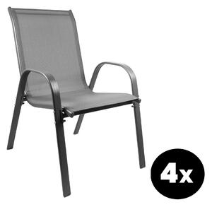 Aga 4x Scaun de grădină MR4400GY-4 Gri