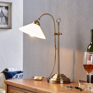 Lindby Lampă de masă Otis, alamă antică, sticlă, 60 cm, E14, Bronz / Alamă Veche, Hol, Metal, Antichitate