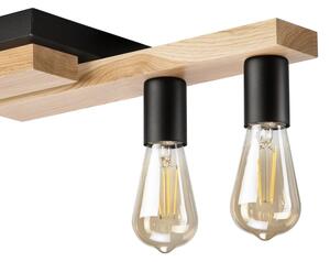 Lustră aplicată MATTE 4xE27/15W/230V negru/stejar