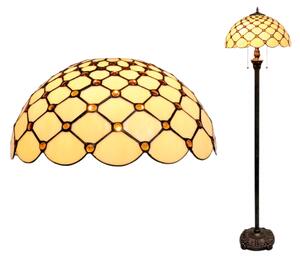 BRILAGI - Tiffany lampă de podea cu vitralii IVORY SMOOTH 2xE27/60W/230V