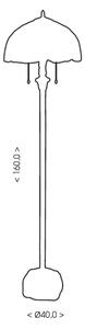 BRILAGI - Tiffany lampă de podea cu vitralii IVORY SMOOTH 2xE27/60W/230V