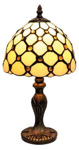 BRILAGI - Tiffany lampă de masă cu vitralii IVORY SMOOTH 1xE27/60W/230V
