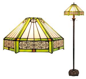 BRILAGI - Tiffany lampă de podea cu vitralii EMERALD 2xE27/60W/230V