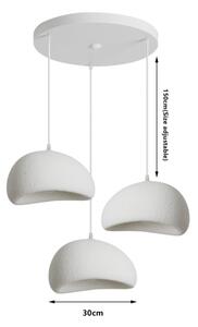 BRILAGI - Lampă suspendată pe cablu WABI SABI 3xE27/60W/230V albă