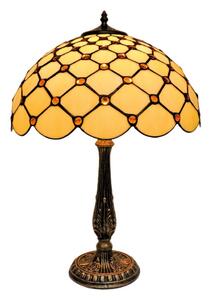 BRILAGI - Tiffany lampă de masă cu vitralii IVORY SMOOTH 2xE27/60W/230V