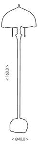 BRILAGI - lampă de podea Tiffany din vitralii CORAL 2xE27/60W/230V