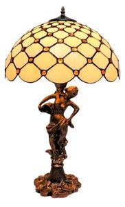 BRILAGI - Tiffany lampă de masă cu vitralii IVORY SMOOTH 1xE27/60W/230V
