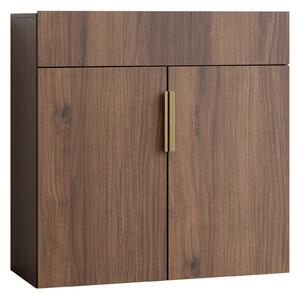Comodă Comfivo 577, Auriu, Nuc, PAL laminat, 100x100x42cm, 45 kg