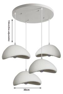 BRILAGI - Lustru suspendat pe cablu WABI SABI 4xE27/60W/230V alb
