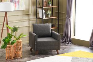 Atelier Del Sofa, Fotoliu Yasin antracit 82/81/85 cm