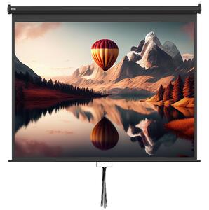 HOMCOM Ecran de Proiecție 100 Inch Reglabil, cu Montare pe Tavan și Perete, Pânză pentru Proiector, 203x152 cm, Negru | Aosom Romania