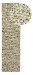 Covor tip traversă kaki țesut manual din amestesc de lână 60x230 cm Minerals – Flair Rugs