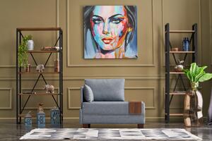 Atelier Del Sofa, Fotoliu Yusuf albastru 100/75/80 cm