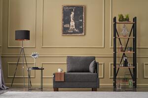 Atelier Del Sofa, Fotoliu Yusuf antracit 100/75/80 cm