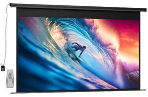 HOMCOM Ecran de proiecție motorizat 120 inch, 16:9 4K HD, montaj pe perete sau tavan cu telecomandă, 297x8x183cm | Aosom Romania