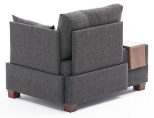 Atelier Del Sofa, Fotoliu Yusuf antracit 100/75/80 cm