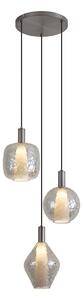 Lampă suspendată de design Gun metal cu 3 lumini - Ard