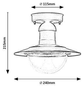 Brilagi - Plafonieră de exterior MOLDE 1xE27/60W IP44 negru