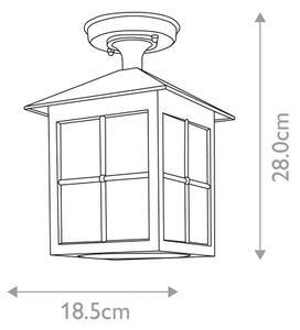 Lustră aplicată de exterior WINCHESTER 1xE27/100W/230V IP43 Elstead BL18A-BLACK