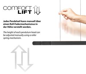Schöner Wohnen 12577-18 - Lustră LED dimabilă pe cablu ADRIANA, 2xLED/24W/230V, negru