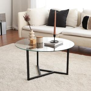 Măsuţă de cafea, Hanah Home, Culoare: Transparent Negru